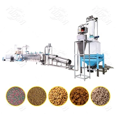 Dây chuyền sản xuất thức ăn cho cá 1-2 T / H với hệ thống cân và chia tự động
